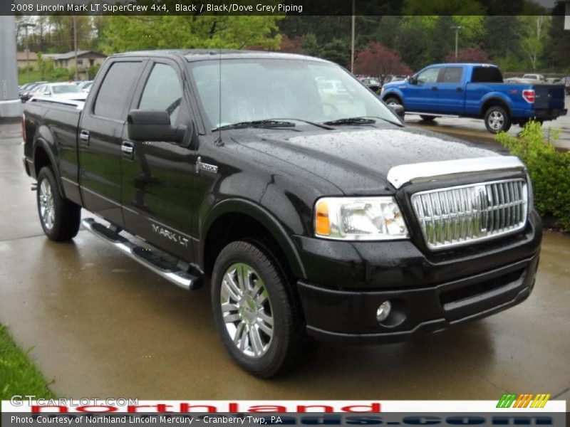 Black / Black/Dove Grey Piping 2008 Lincoln Mark LT SuperCrew 4x4