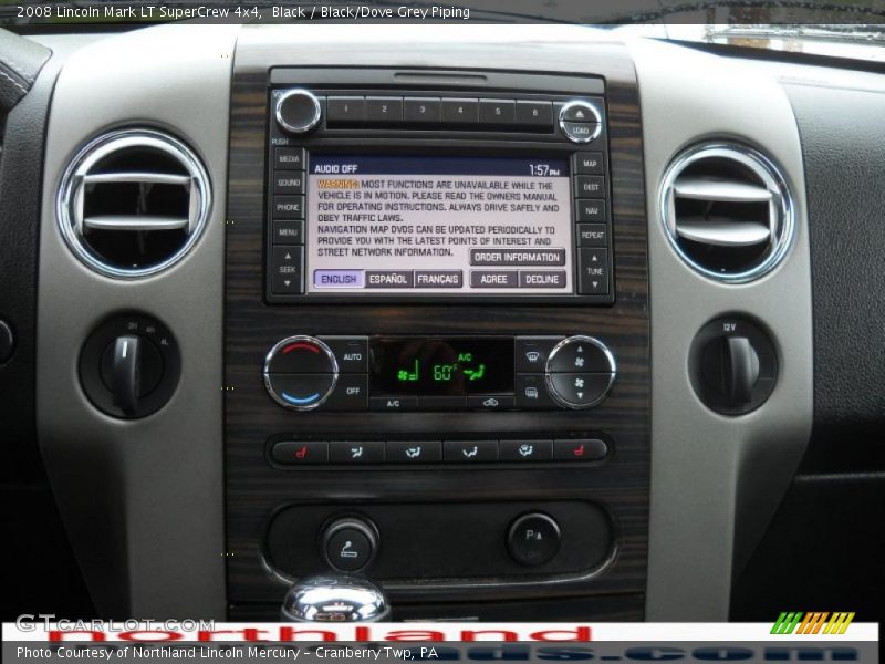 Black / Black/Dove Grey Piping 2008 Lincoln Mark LT SuperCrew 4x4