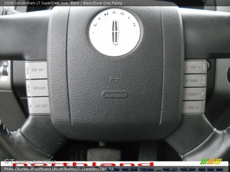 Black / Black/Dove Grey Piping 2008 Lincoln Mark LT SuperCrew 4x4