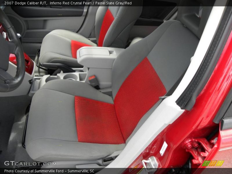 Inferno Red Crystal Pearl / Pastel Slate Gray/Red 2007 Dodge Caliber R/T