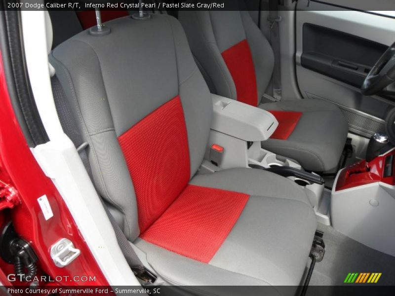 Inferno Red Crystal Pearl / Pastel Slate Gray/Red 2007 Dodge Caliber R/T