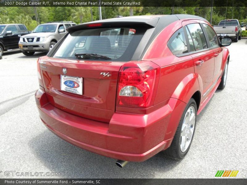 Inferno Red Crystal Pearl / Pastel Slate Gray/Red 2007 Dodge Caliber R/T