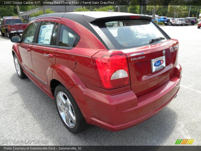 Inferno Red Crystal Pearl / Pastel Slate Gray/Red 2007 Dodge Caliber R/T