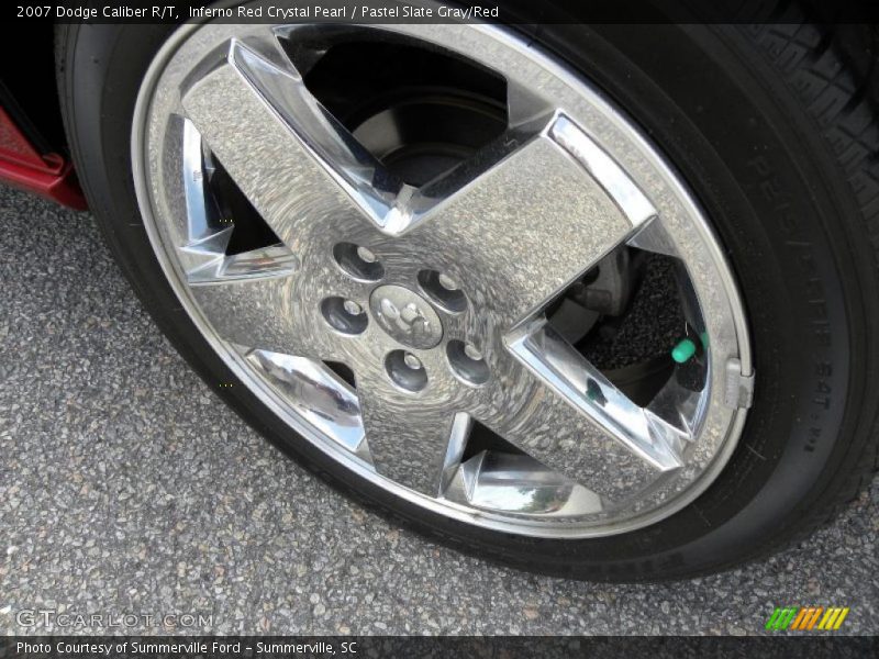 Inferno Red Crystal Pearl / Pastel Slate Gray/Red 2007 Dodge Caliber R/T