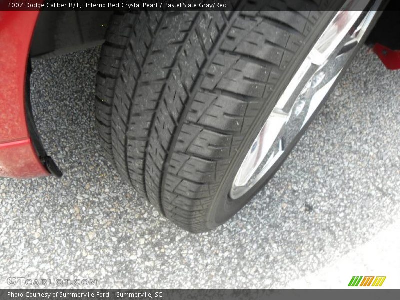 Inferno Red Crystal Pearl / Pastel Slate Gray/Red 2007 Dodge Caliber R/T
