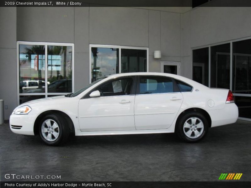 White / Ebony 2009 Chevrolet Impala LT