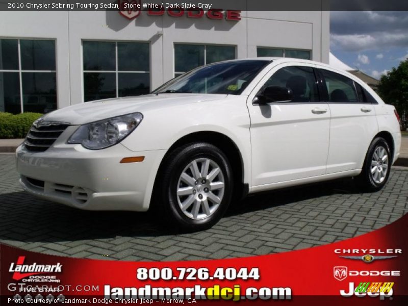 Stone White / Dark Slate Gray 2010 Chrysler Sebring Touring Sedan
