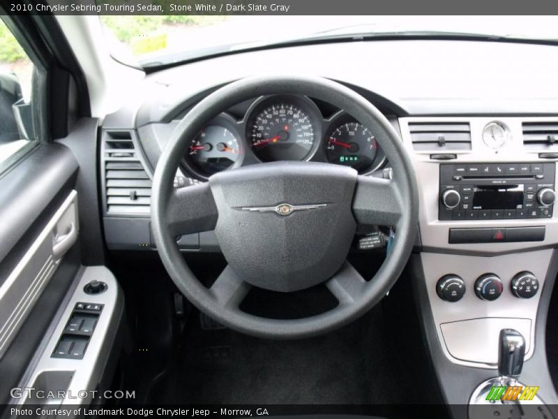 Stone White / Dark Slate Gray 2010 Chrysler Sebring Touring Sedan