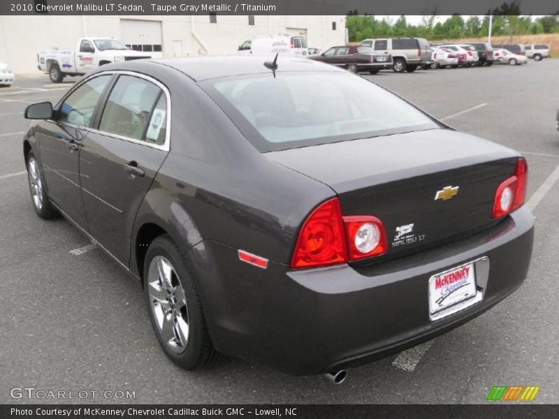 Taupe Gray Metallic / Titanium 2010 Chevrolet Malibu LT Sedan