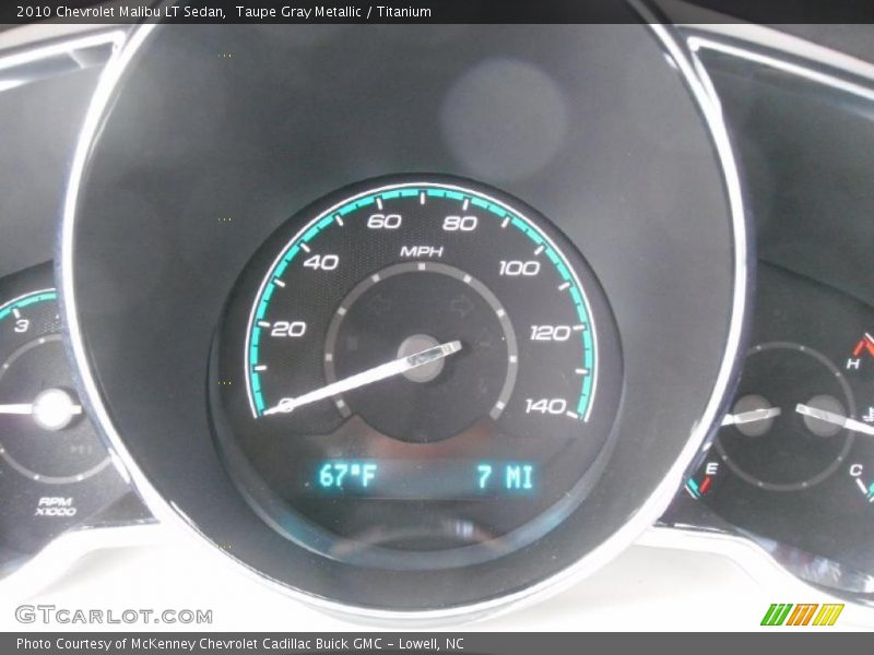 Taupe Gray Metallic / Titanium 2010 Chevrolet Malibu LT Sedan