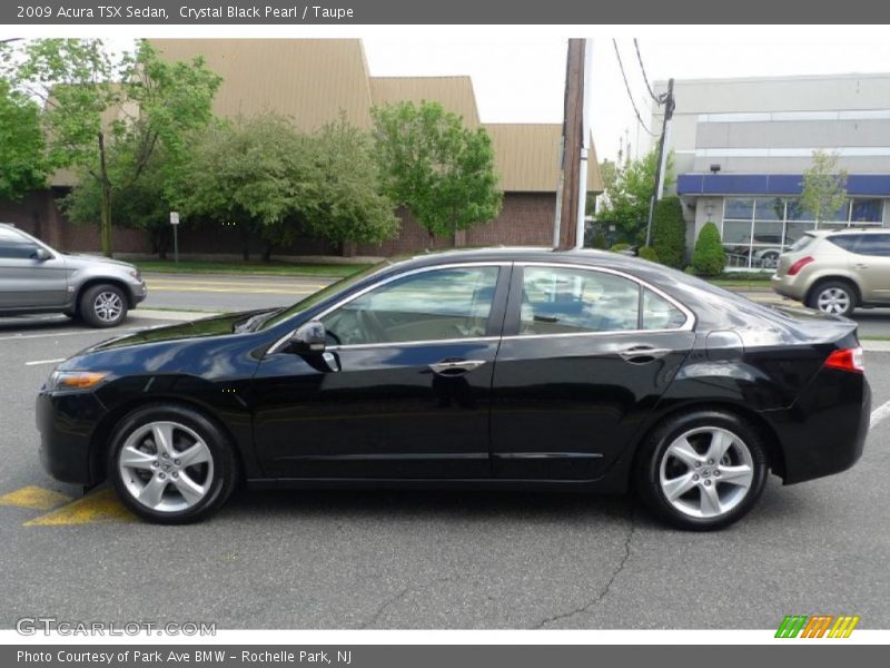 Crystal Black Pearl / Taupe 2009 Acura TSX Sedan