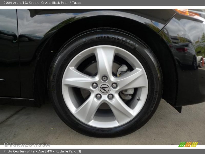 Crystal Black Pearl / Taupe 2009 Acura TSX Sedan