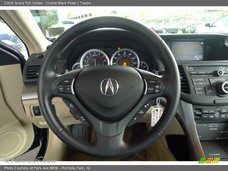 Crystal Black Pearl / Taupe 2009 Acura TSX Sedan