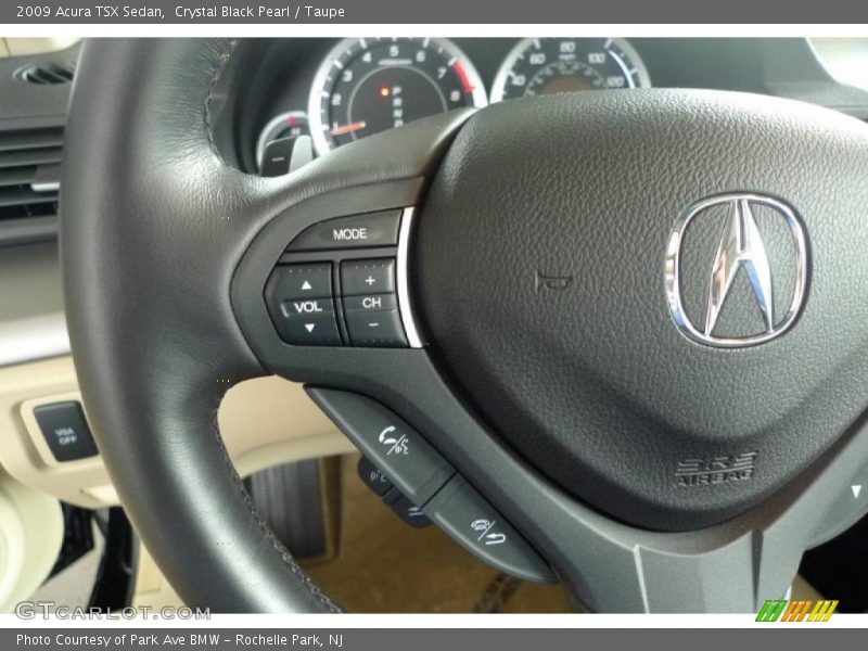 Crystal Black Pearl / Taupe 2009 Acura TSX Sedan