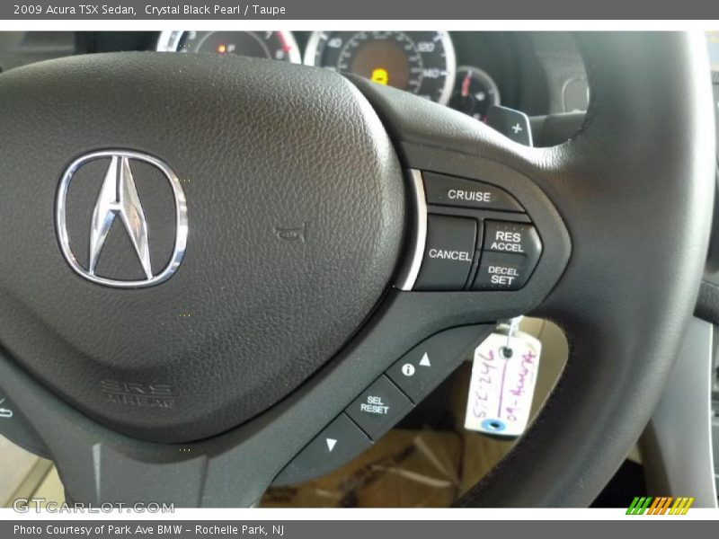 Crystal Black Pearl / Taupe 2009 Acura TSX Sedan