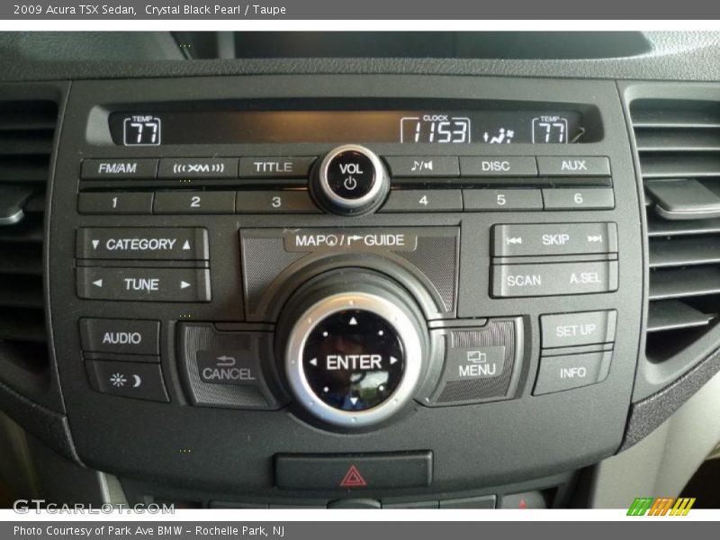 Crystal Black Pearl / Taupe 2009 Acura TSX Sedan