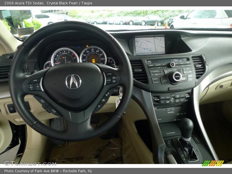Crystal Black Pearl / Taupe 2009 Acura TSX Sedan