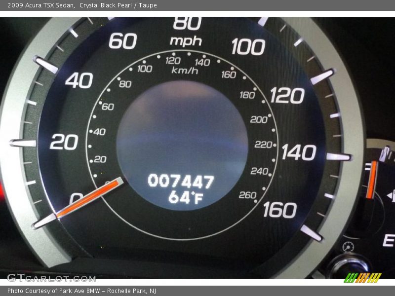 Crystal Black Pearl / Taupe 2009 Acura TSX Sedan