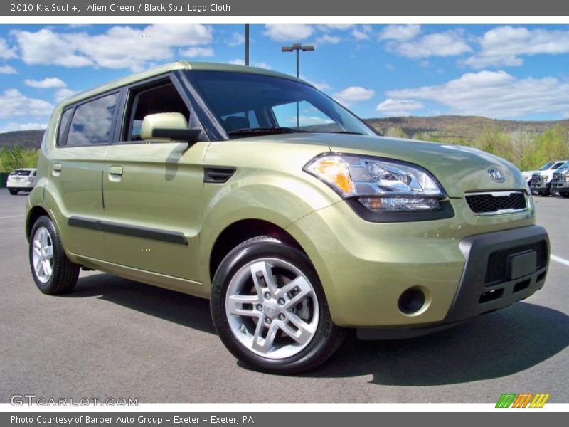 Alien Green / Black Soul Logo Cloth 2010 Kia Soul +