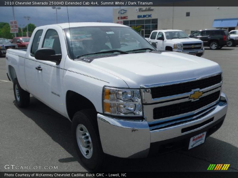 Summit White / Dark Titanium 2010 Chevrolet Silverado 2500HD Extended Cab 4x4