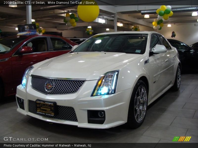 White Diamond Tri-Coat / Ebony 2009 Cadillac CTS -V Sedan