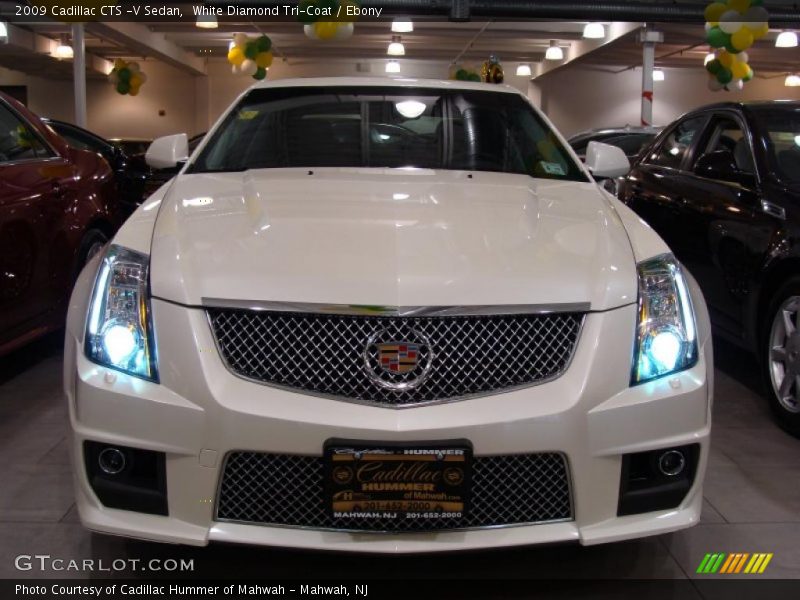 White Diamond Tri-Coat / Ebony 2009 Cadillac CTS -V Sedan