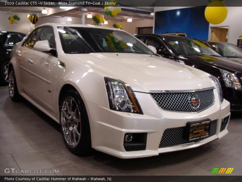 White Diamond Tri-Coat / Ebony 2009 Cadillac CTS -V Sedan
