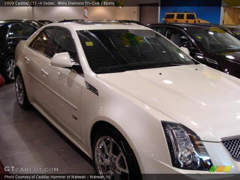 White Diamond Tri-Coat / Ebony 2009 Cadillac CTS -V Sedan