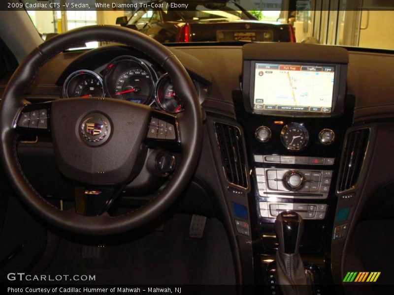 White Diamond Tri-Coat / Ebony 2009 Cadillac CTS -V Sedan