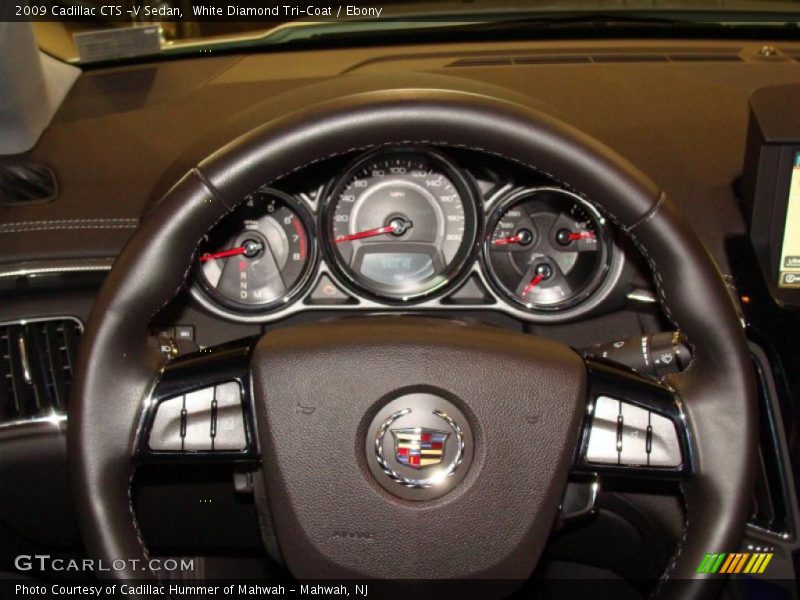 White Diamond Tri-Coat / Ebony 2009 Cadillac CTS -V Sedan