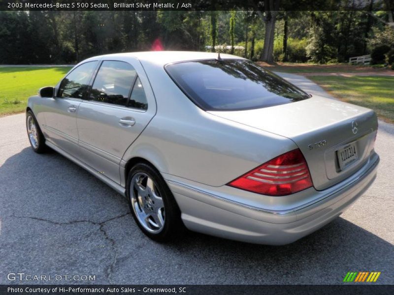 Brilliant Silver Metallic / Ash 2003 Mercedes-Benz S 500 Sedan