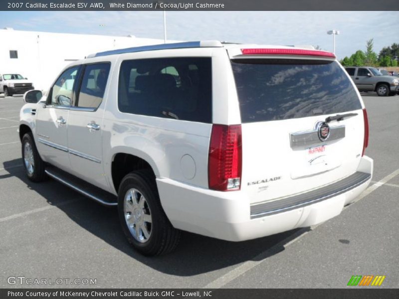 White Diamond / Cocoa/Light Cashmere 2007 Cadillac Escalade ESV AWD