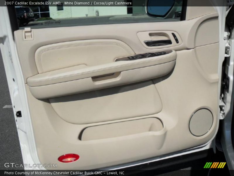 White Diamond / Cocoa/Light Cashmere 2007 Cadillac Escalade ESV AWD