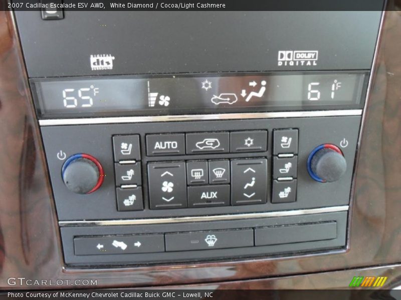 White Diamond / Cocoa/Light Cashmere 2007 Cadillac Escalade ESV AWD