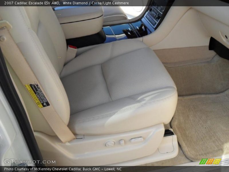 White Diamond / Cocoa/Light Cashmere 2007 Cadillac Escalade ESV AWD