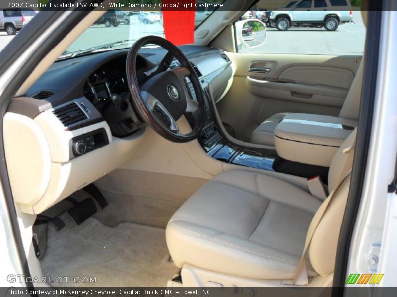 White Diamond / Cocoa/Light Cashmere 2007 Cadillac Escalade ESV AWD
