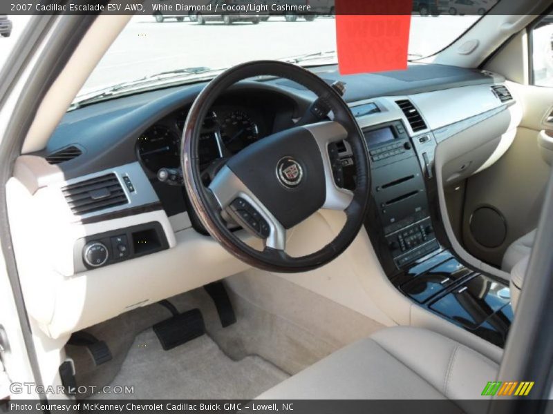 White Diamond / Cocoa/Light Cashmere 2007 Cadillac Escalade ESV AWD