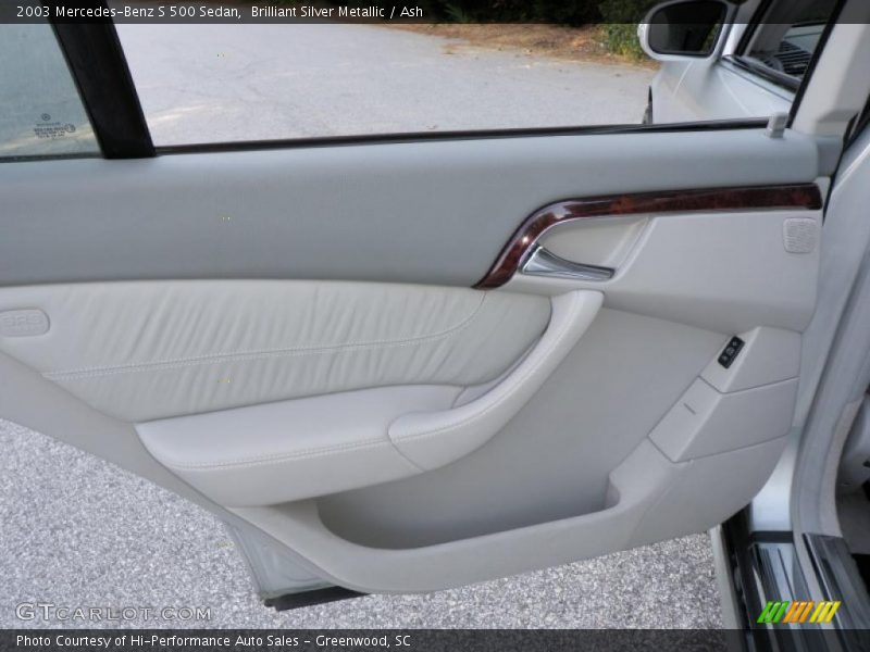 Brilliant Silver Metallic / Ash 2003 Mercedes-Benz S 500 Sedan