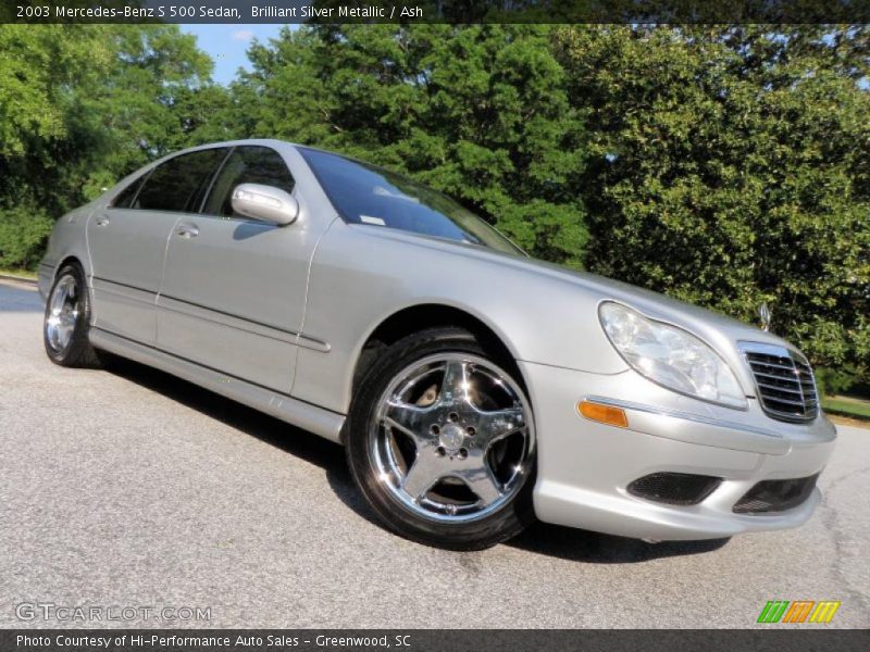 Brilliant Silver Metallic / Ash 2003 Mercedes-Benz S 500 Sedan