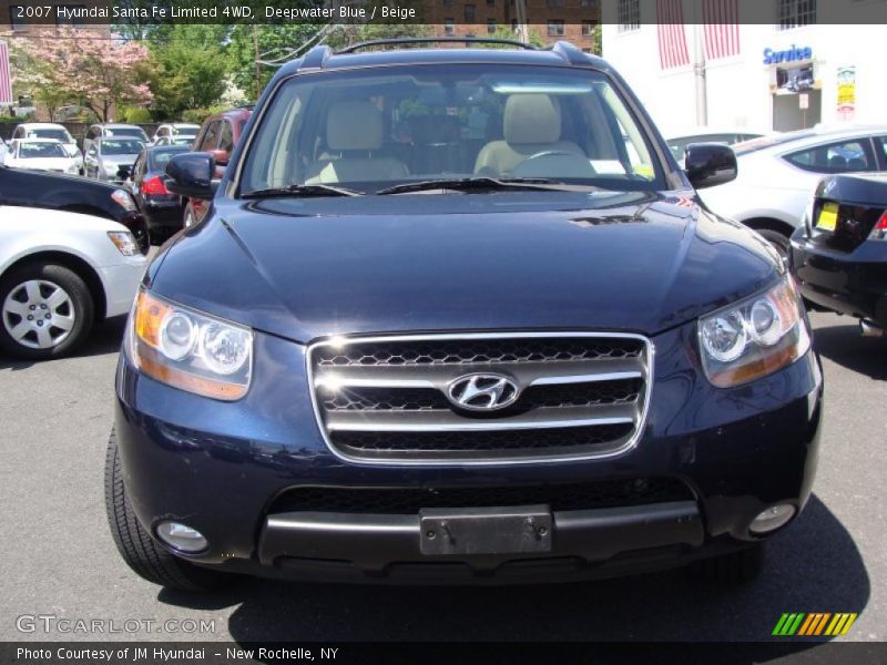 Deepwater Blue / Beige 2007 Hyundai Santa Fe Limited 4WD