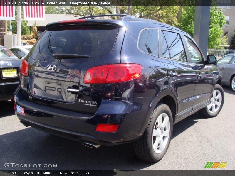 Deepwater Blue / Beige 2007 Hyundai Santa Fe Limited 4WD