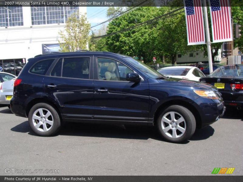 Deepwater Blue / Beige 2007 Hyundai Santa Fe Limited 4WD