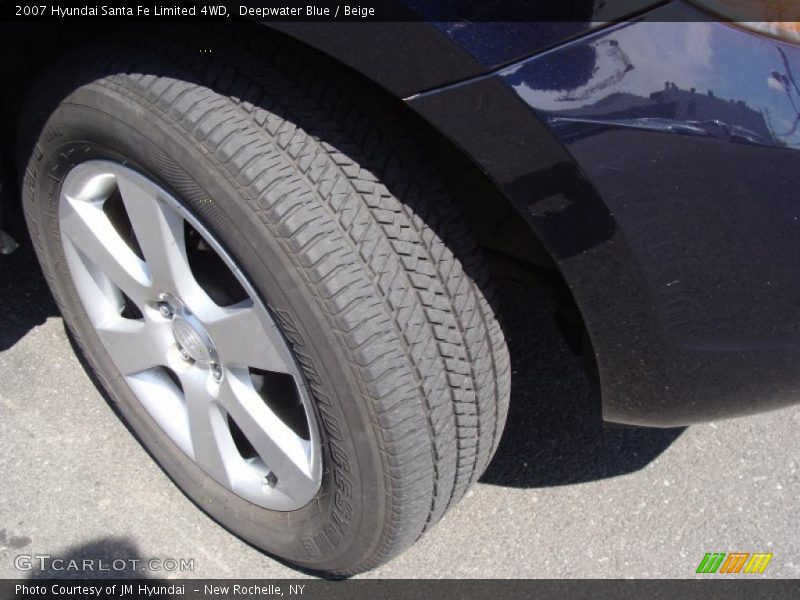 Deepwater Blue / Beige 2007 Hyundai Santa Fe Limited 4WD