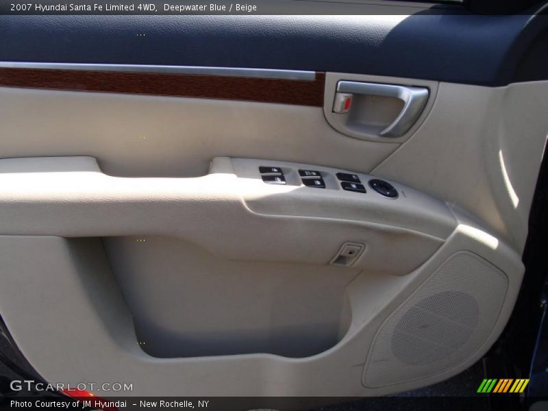 Deepwater Blue / Beige 2007 Hyundai Santa Fe Limited 4WD