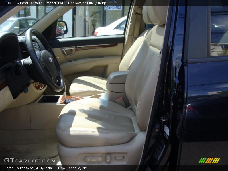 Deepwater Blue / Beige 2007 Hyundai Santa Fe Limited 4WD