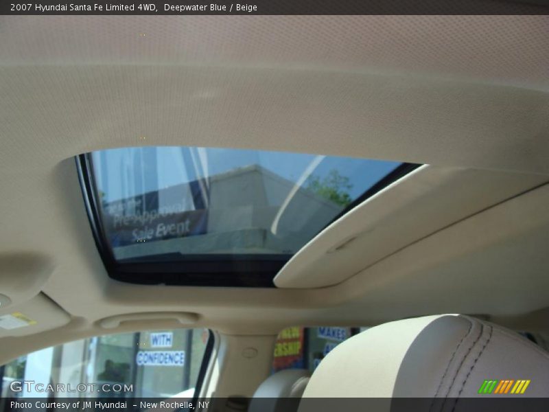 Deepwater Blue / Beige 2007 Hyundai Santa Fe Limited 4WD
