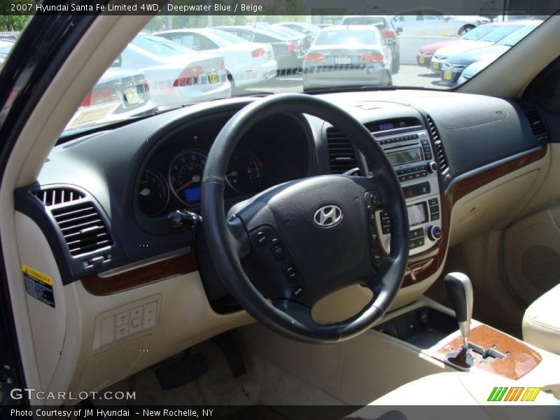 Deepwater Blue / Beige 2007 Hyundai Santa Fe Limited 4WD
