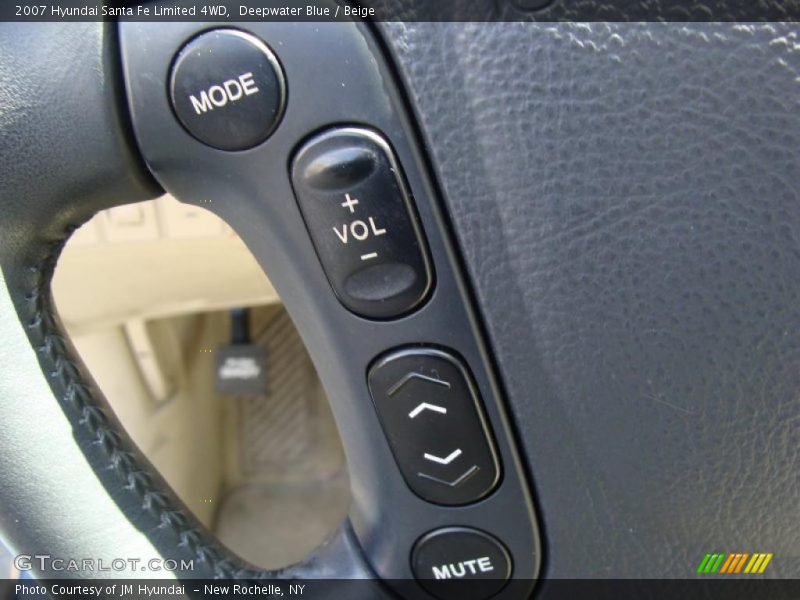 Deepwater Blue / Beige 2007 Hyundai Santa Fe Limited 4WD