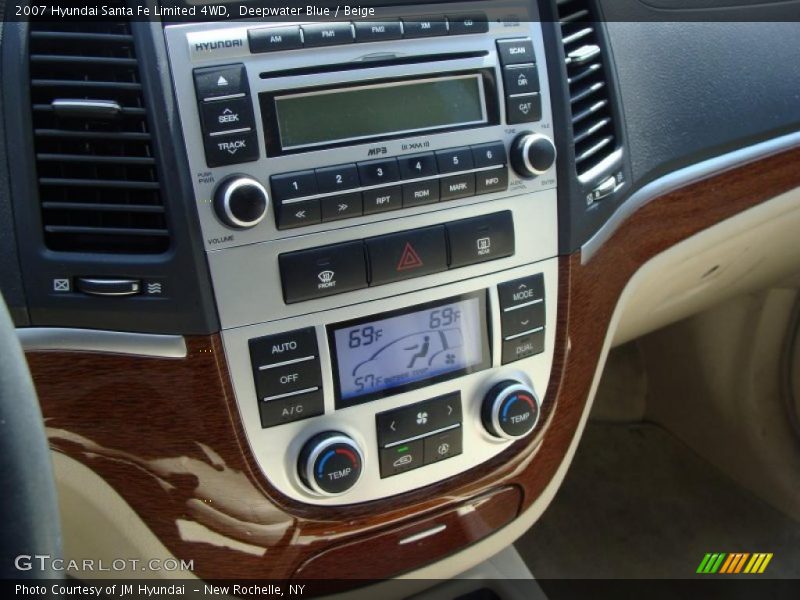 Deepwater Blue / Beige 2007 Hyundai Santa Fe Limited 4WD