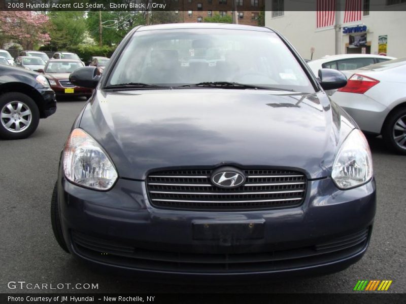 Ebony Black / Gray 2008 Hyundai Accent GLS Sedan